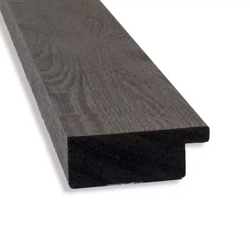 Specchio da parete per bagno con cornice stretta grigio rustico a listelli non smussati 22" x 28"