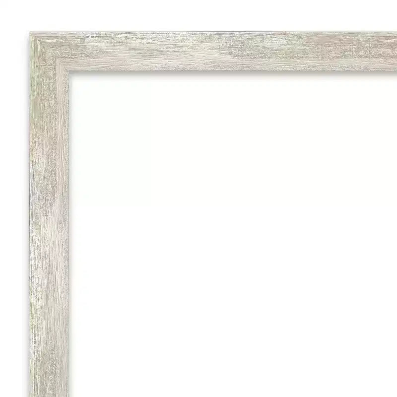 Specchio da parete 40" x 29" con cornice stretta metallizzata screpolata e senza smussatura
