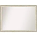 43" x 32" Non-Beveled Regal Birch Cream Bathroom Wall Mirror - Amanti Art: Rectangle, Polystyrene Frame, Wall Mounted