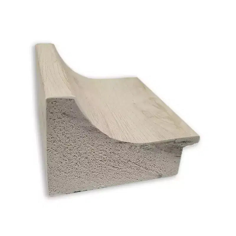 Specchio da parete per bagno 43" x 32" con cornice crema Regal Birch senza smussatura