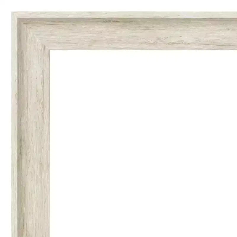Specchio da parete per bagno 43" x 32" con cornice crema Regal Birch senza smussatura