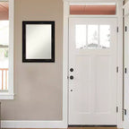 Specchio da parete 22" x 28" Grand Black con cornice sottile, senza smussature – Rettangolare, moderno, a parete