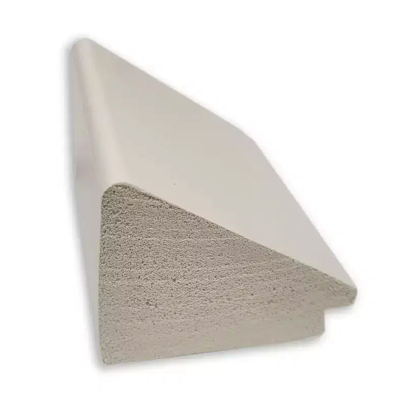 Specchio da parete per bagno con cornice bianca a zeppa senza smussature, 55,88 x 71,12 cm