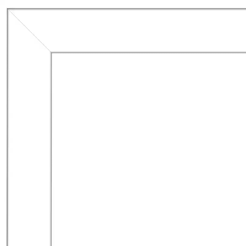 Specchio da parete per bagno con cornice bianca a zeppa senza smussature, 55,88 x 71,12 cm