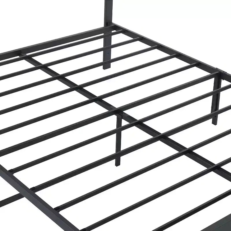 Struttura Letto con Testiera e Pediera in Legno Curvo, Supporto a Doghe Metalliche, Contenitore Sotto il Letto, Angoli Arrotondati Sicuri, Grigio