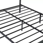 Struttura Letto con Testiera e Pediera in Legno Curvo, Supporto a Doghe Metalliche, Contenitore Sotto il Letto, Angoli Arrotondati Sicuri, Grigio