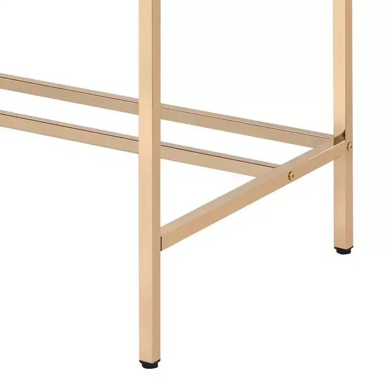 Okak 42IN Elegante Scrivania con Gambe in Metallo Dorato, Scrivania Alta con Ampio Piano del Tavolo, Scrivania da Ufficio per Soggiorno, Sala Lettura