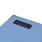 Okak 42IN Elegante Scrivania con Gambe in Metallo Dorato, Scrivania Alta con Ampio Piano del Tavolo, Scrivania da Ufficio per Soggiorno, Sala Lettura