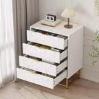 Mobile TV, Comodino, Tavolino, Cassettiera moderna con maniglie in metallo, Credenza organizer per camera da letto, soggiorno