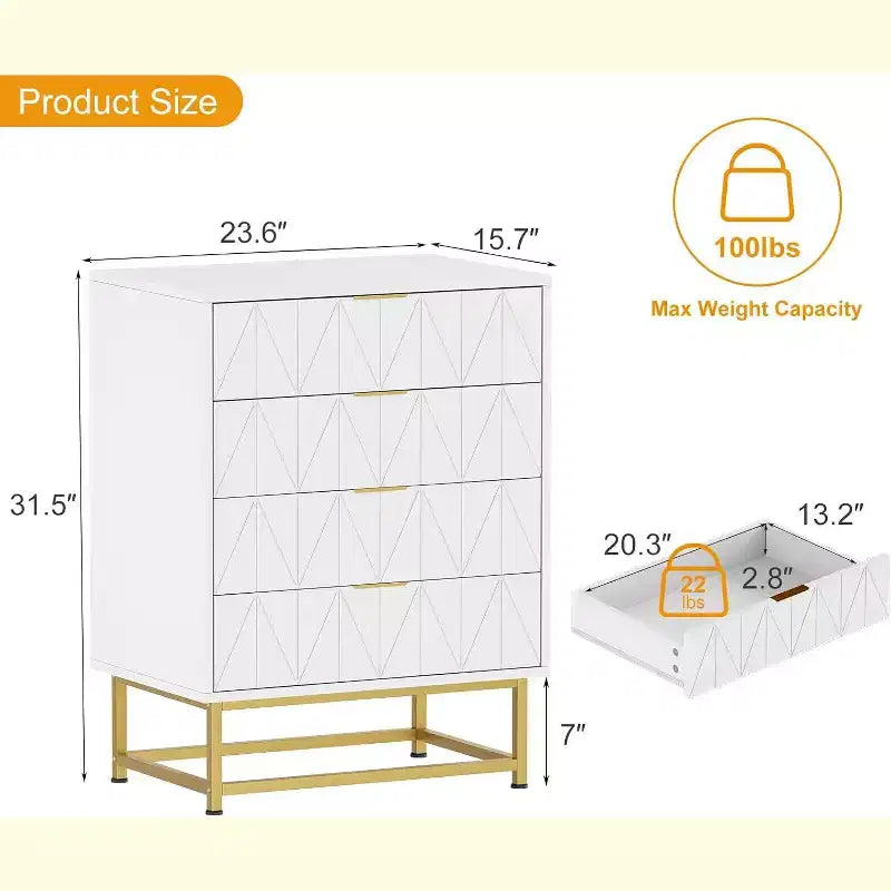 Mobile TV, Comodino, Tavolino, Cassettiera moderna con maniglie in metallo, Credenza organizer per camera da letto, soggiorno