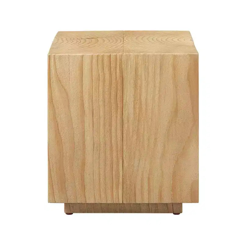 Tavolino da salotto/comodino Art Leon unico in legno massello scanalato