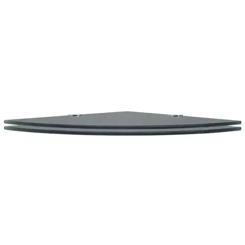 Mensole angolari, set da 2, vetro temperato di sicurezza nero, 24,9x24,9 cm