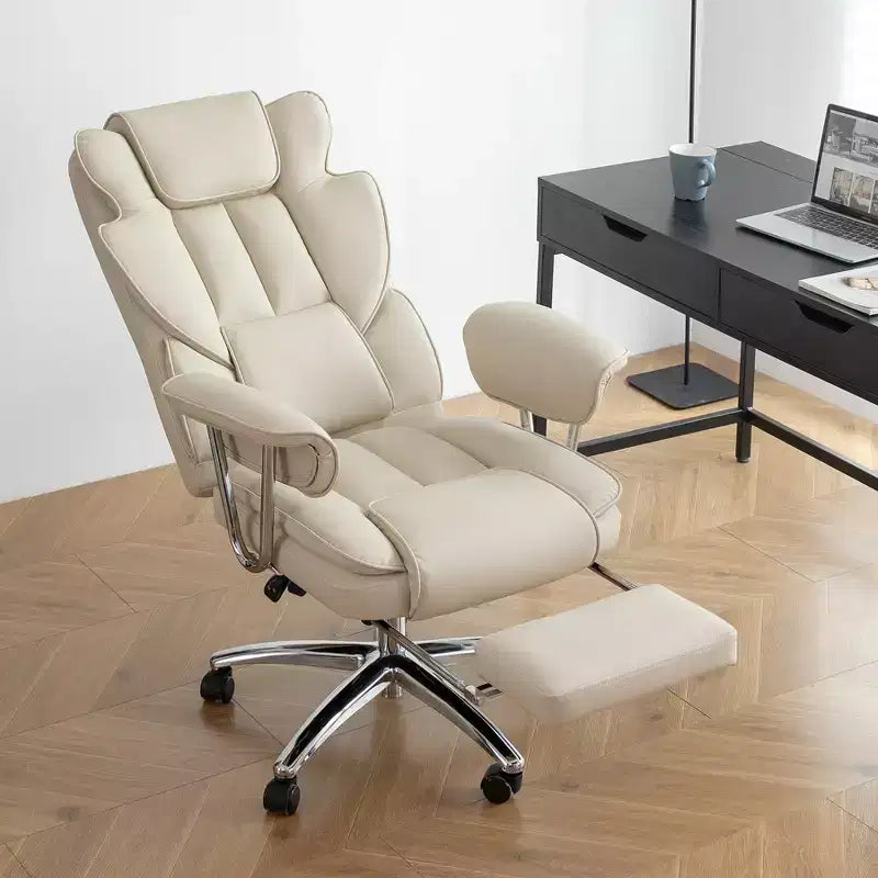 Sedia da ufficio direzionale con schienale alto, sedia da ufficio ergonomica con sedile extra largo, supporto lombare e braccioli imbottiti, sedia da scrivania girevole con ruote per casa