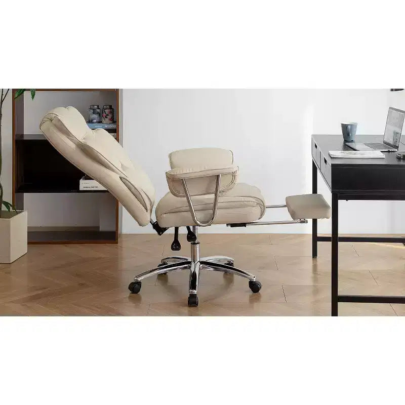 Sedia da ufficio direzionale con schienale alto, sedia da ufficio ergonomica con sedile extra largo, supporto lombare e braccioli imbottiti, sedia da scrivania girevole con ruote per casa