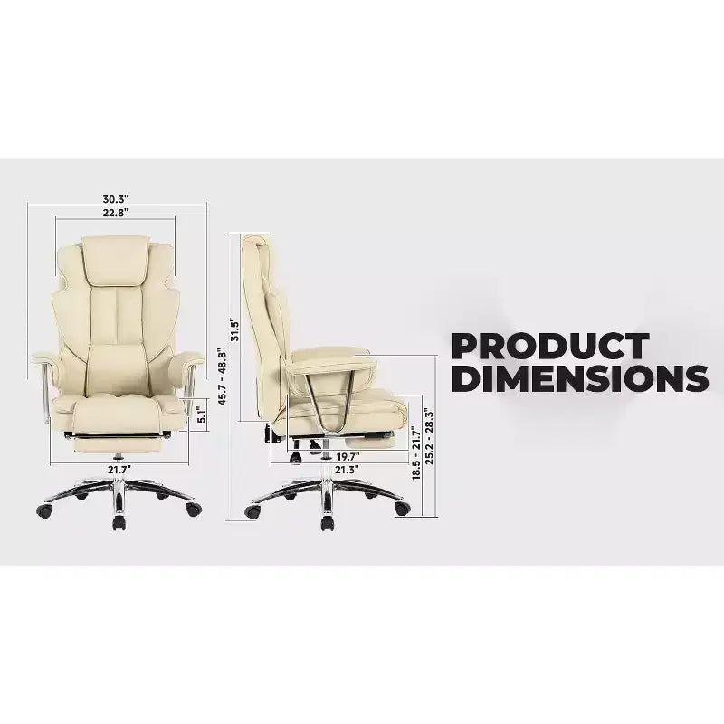 Sedia da ufficio direzionale con schienale alto, sedia da ufficio ergonomica con sedile extra largo, supporto lombare e braccioli imbottiti, sedia da scrivania girevole con ruote per casa