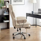 Sedia da ufficio direzionale con schienale alto, sedia da ufficio ergonomica con sedile extra largo, supporto lombare e braccioli imbottiti, sedia da scrivania girevole con ruote per casa