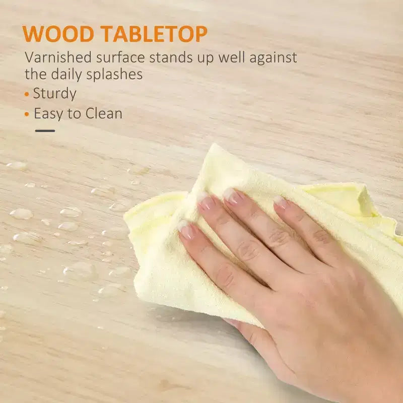 Carrello da cucina con isola, isola da cucina mobile con ripiano portaoggetti, piano in legno massello, cassetto, per sala da pranzo