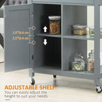Carrello da cucina con isola, isola da cucina mobile con ripiano portaoggetti, piano in legno massello, cassetto, per sala da pranzo