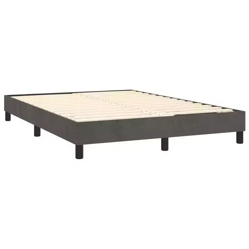 Giroletto in velluto grigio scuro (100% poliestere), compensato, legno ingegnerizzato