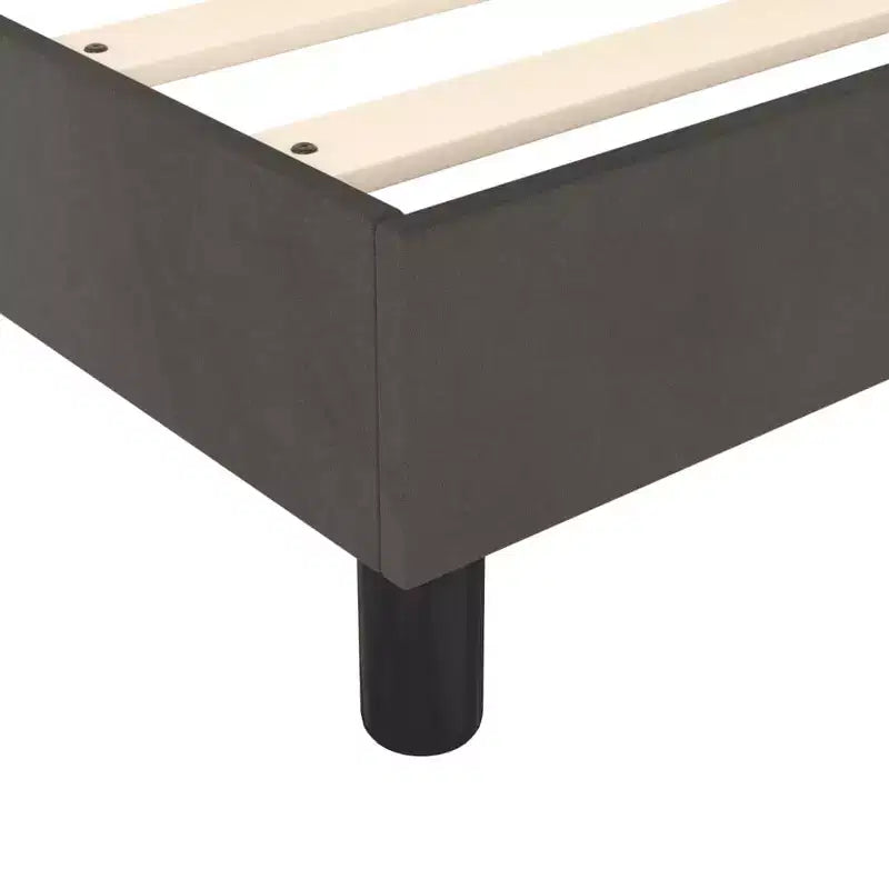 Giroletto in velluto grigio scuro (100% poliestere), compensato, legno ingegnerizzato