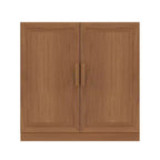 Mobile angolare moderno a doppia anta in legno massello – Ripiani regolabili, Beige