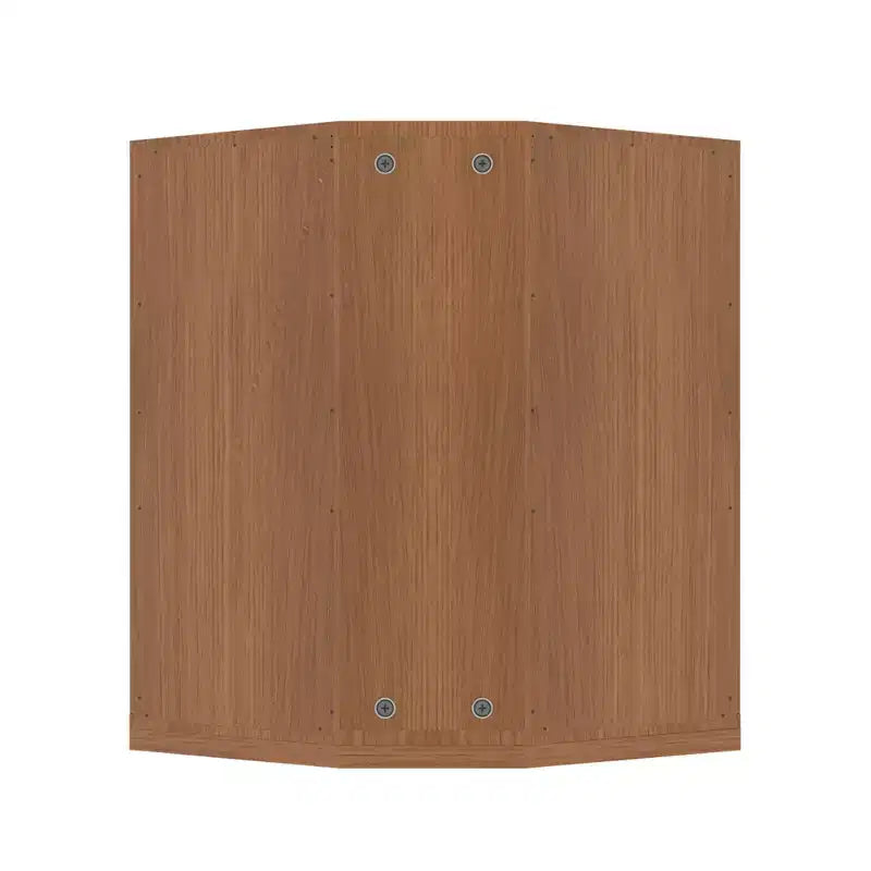 Mobile angolare moderno a doppia anta in legno massello – Ripiani regolabili, Beige