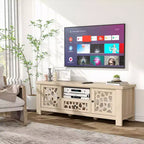Mobile porta TV da 55" stile retrò con ante a specchio e cassetto