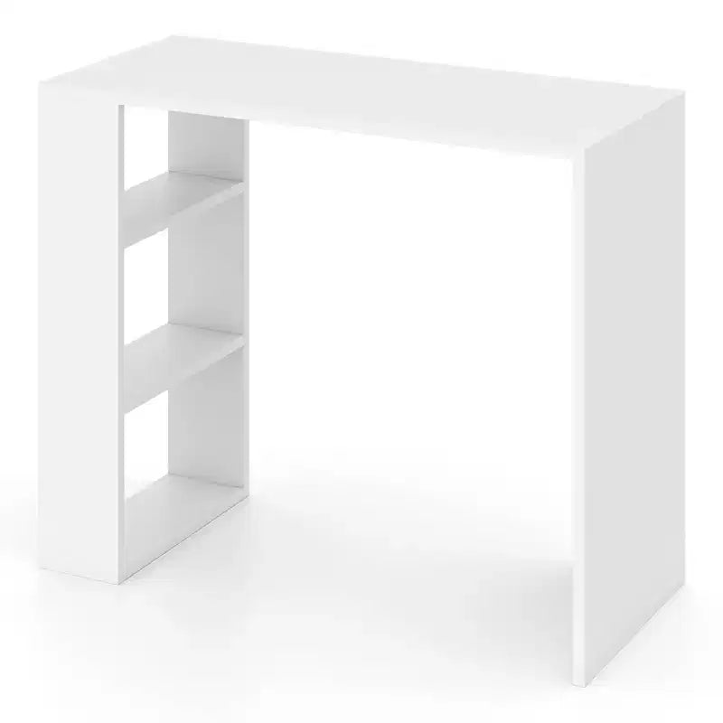 Scrivania compatta da 91 cm con 3 ripiani aperti e kit anti-ribaltamento – Casa, Ufficio e Dormitorio