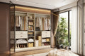 Besiost 80-In Closet Organizer System Set with Wood Drawers, Freestanding Wardrobe with Clothes Rack