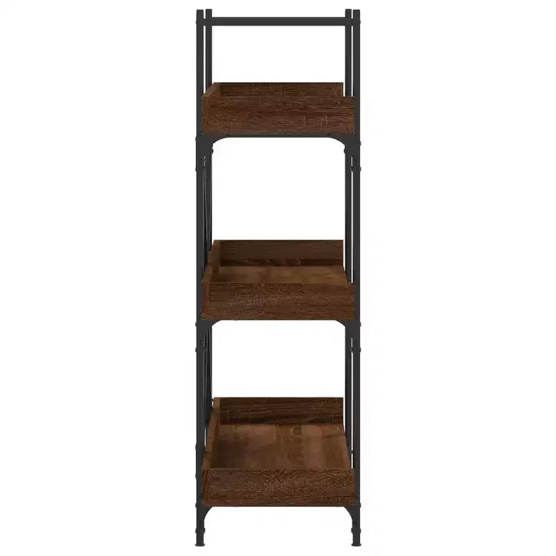 vidaXL Libreria Quercia marrone Legno multistrato e metallo 100 x 33 x 108,5 cm