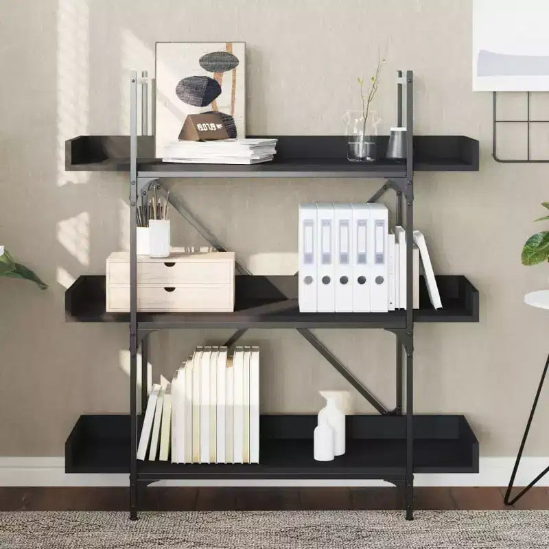 vidaXL Libreria Quercia marrone Legno multistrato e metallo 100 x 33 x 108,5 cm