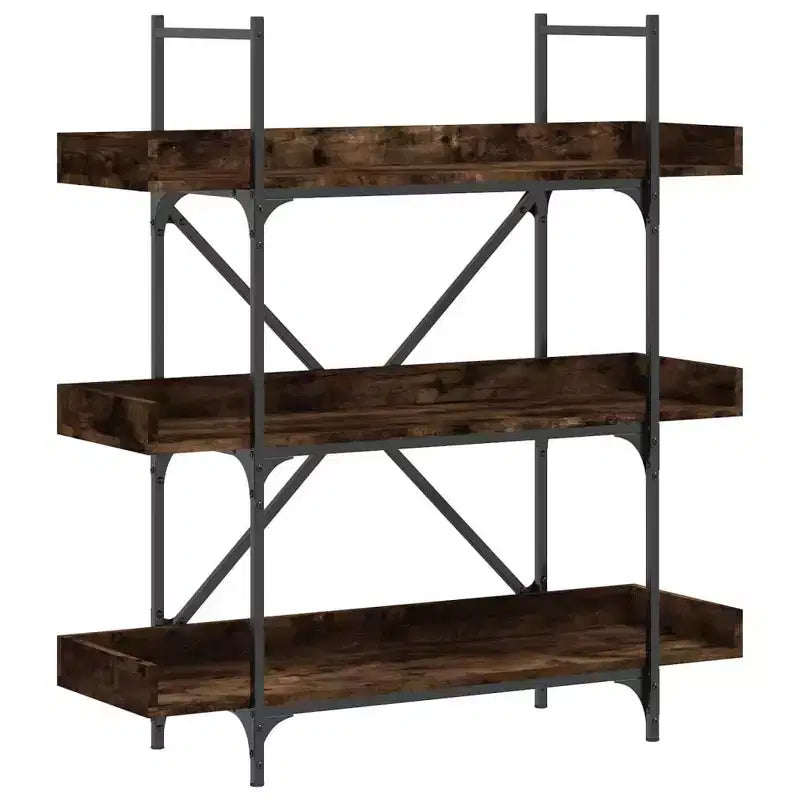 vidaXL Libreria Quercia marrone Legno multistrato e metallo 100 x 33 x 108,5 cm