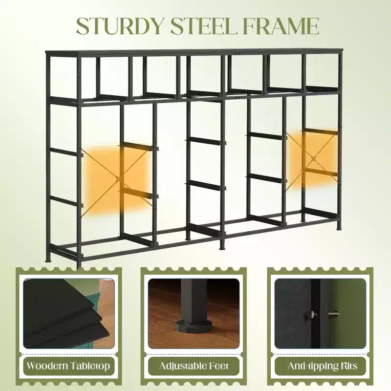 Cassettiera larga 63'' con 18 cassetti in tessuto, cassettiera per camera da letto con stazione di ricarica, cassettiere robuste e ampie per camera da letto, struttura in acciaio, 63 L*39 A*11.8 P