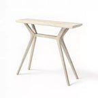 Consolle con Gambe Incrociate da 117 cm – Legno Massello di Pino, Tavolo da Ingresso Stile Mid-Century Modern