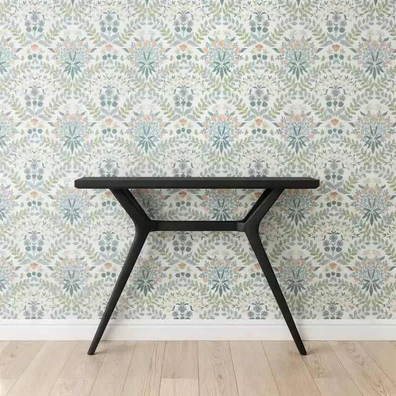 Consolle con Gambe Incrociate da 117 cm – Legno Massello di Pino, Tavolo da Ingresso Stile Mid-Century Modern