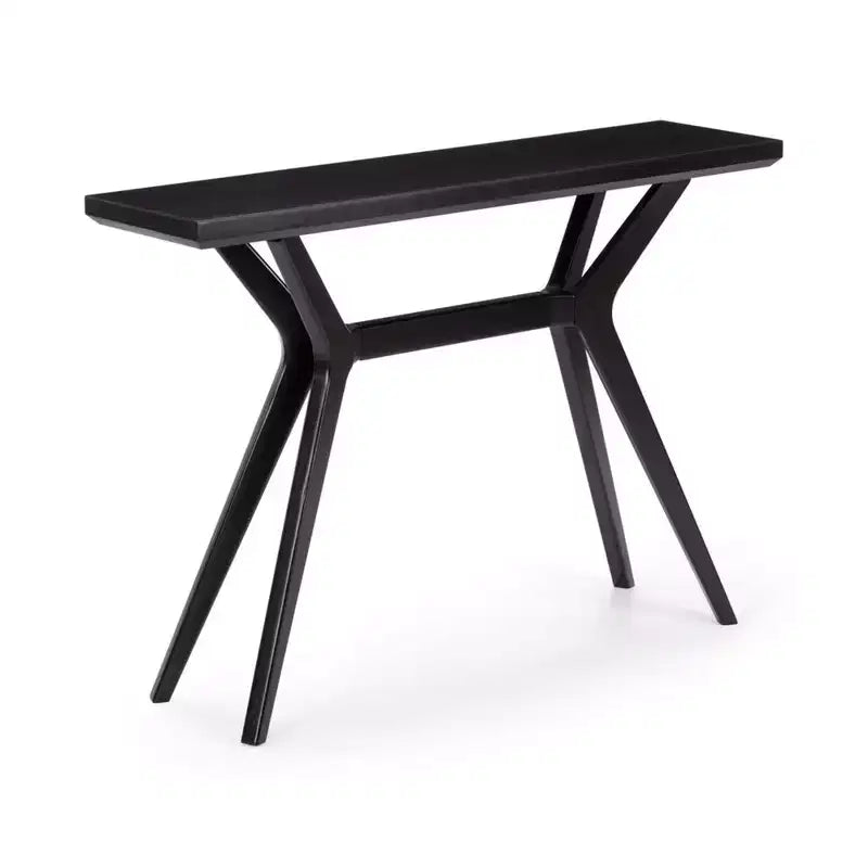 Consolle con Gambe Incrociate da 117 cm – Legno Massello di Pino, Tavolo da Ingresso Stile Mid-Century Modern