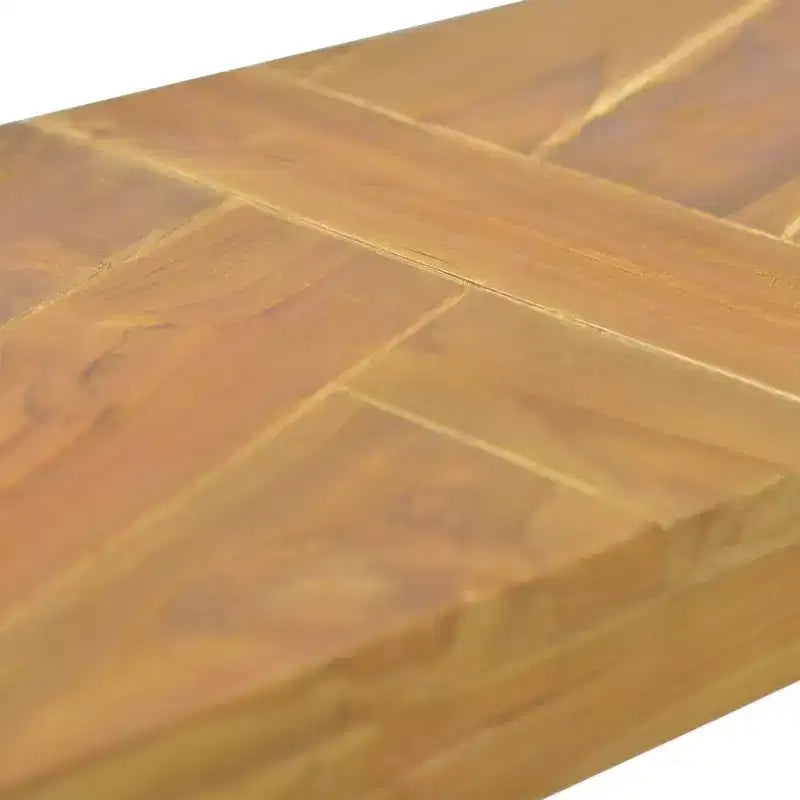 Consolle 110 x 35 x 75 cm – in Legno Massello di Teak, Finitura Rustica Naturale