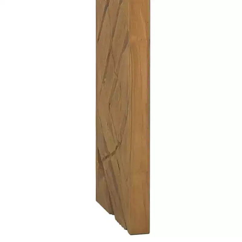 Consolle 110 x 35 x 75 cm – in Legno Massello di Teak, Finitura Rustica Naturale