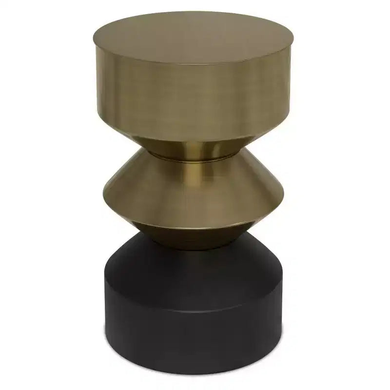 Clover Side Table Black/Brass - WyndenHall: Modern Scratch-Resistant Iron Frame, Round Shape, 19.7" Height, 14" Width