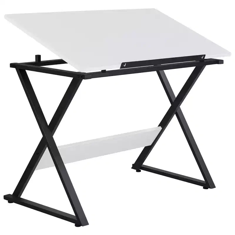 Yaheetech Minimalist Drafting Table For Artists Basic Drawing Deck White