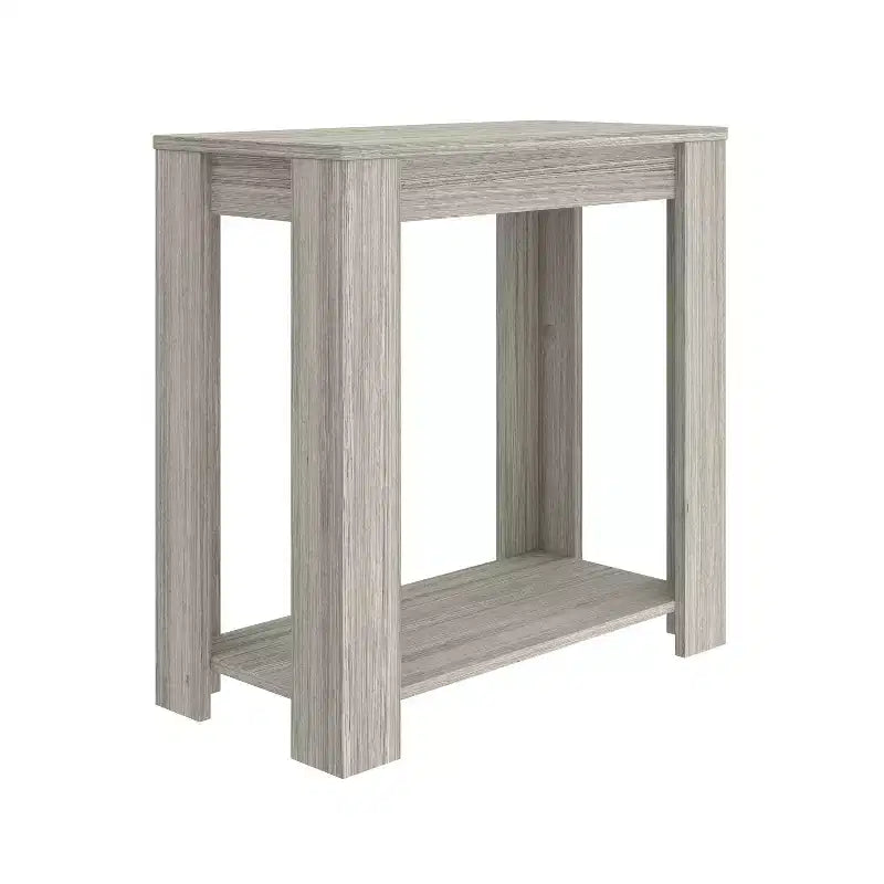 Comodino in legno stile artigianale Brisbane – Finitura Barnwood con ripiani e vani contenitore
