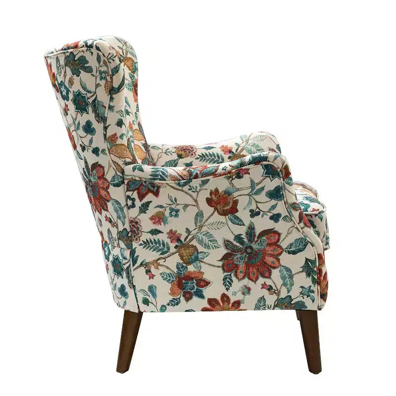 Set di 2 comode poltrone da soggiorno con motivo floreale – Design a pozzetto