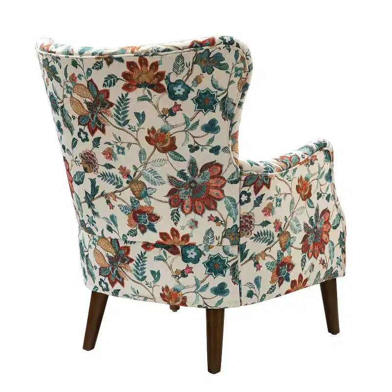 Set di 2 comode poltrone da soggiorno con motivo floreale – Design a pozzetto