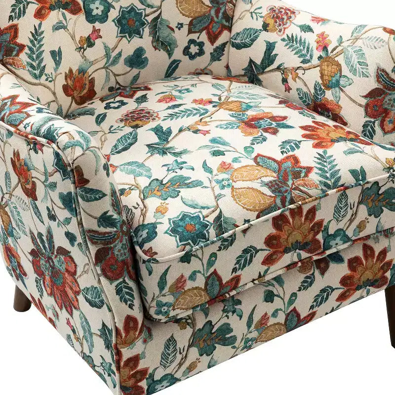 Set di 2 comode poltrone da soggiorno con motivo floreale – Design a pozzetto