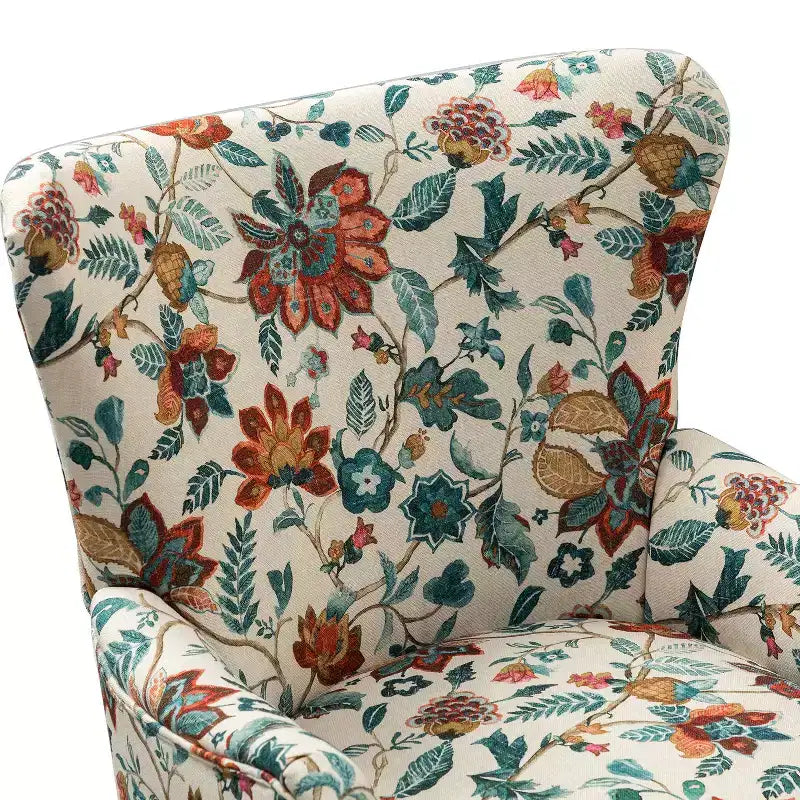 Set di 2 comode poltrone da soggiorno con motivo floreale – Design a pozzetto