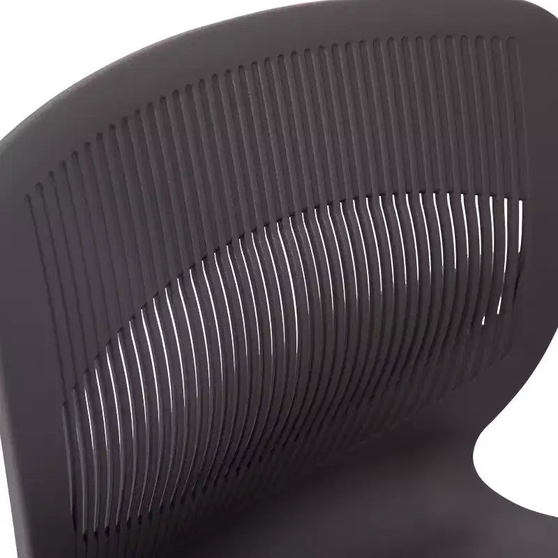 Set di 5 sedie impilabili ergonomiche in polipropilene per carichi pesanti con supporto lombare – Capacità 350 kg
