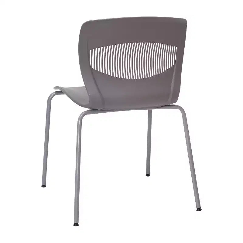 Set di 5 sedie impilabili ergonomiche in polipropilene per carichi pesanti con supporto lombare – Capacità 350 kg
