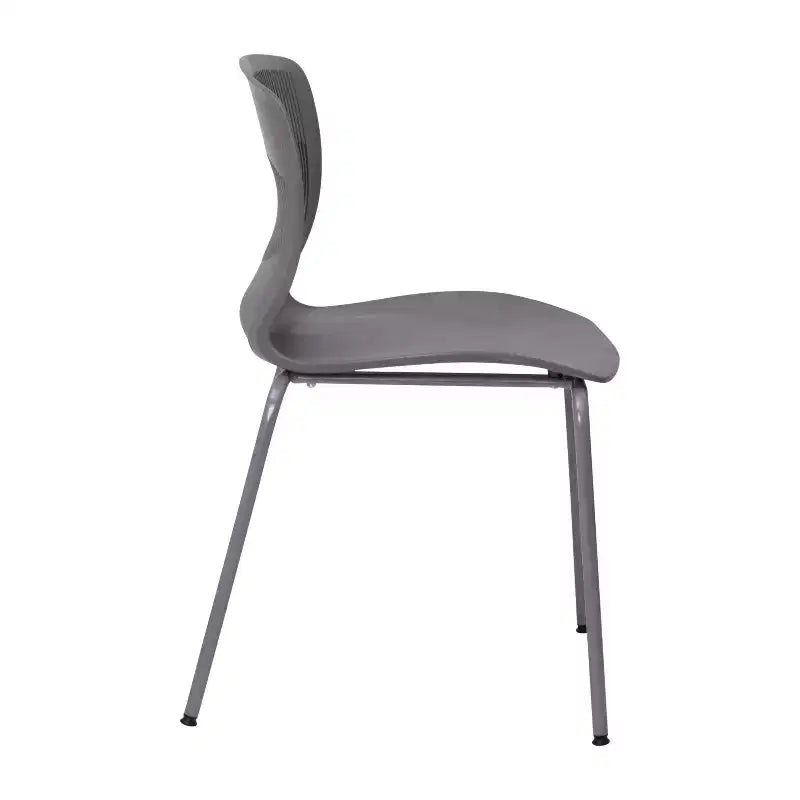 Set di 5 sedie impilabili ergonomiche in polipropilene per carichi pesanti con supporto lombare – Capacità 350 kg