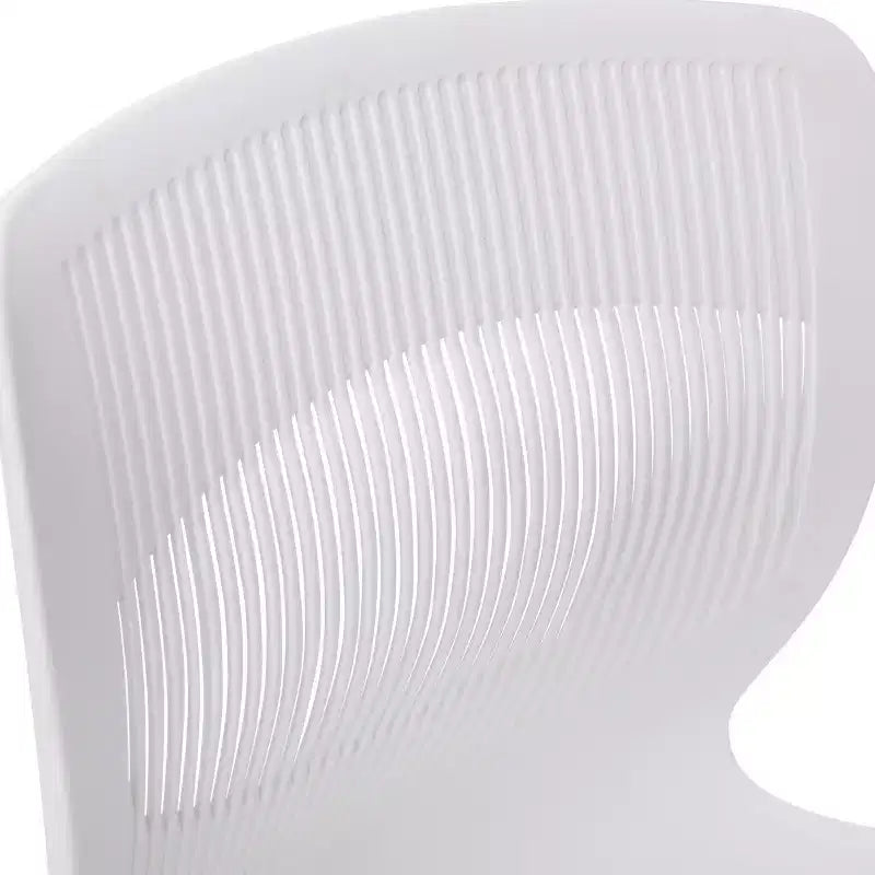 Set di 5 sedie impilabili ergonomiche in polipropilene per carichi pesanti con supporto lombare – Capacità 350 kg