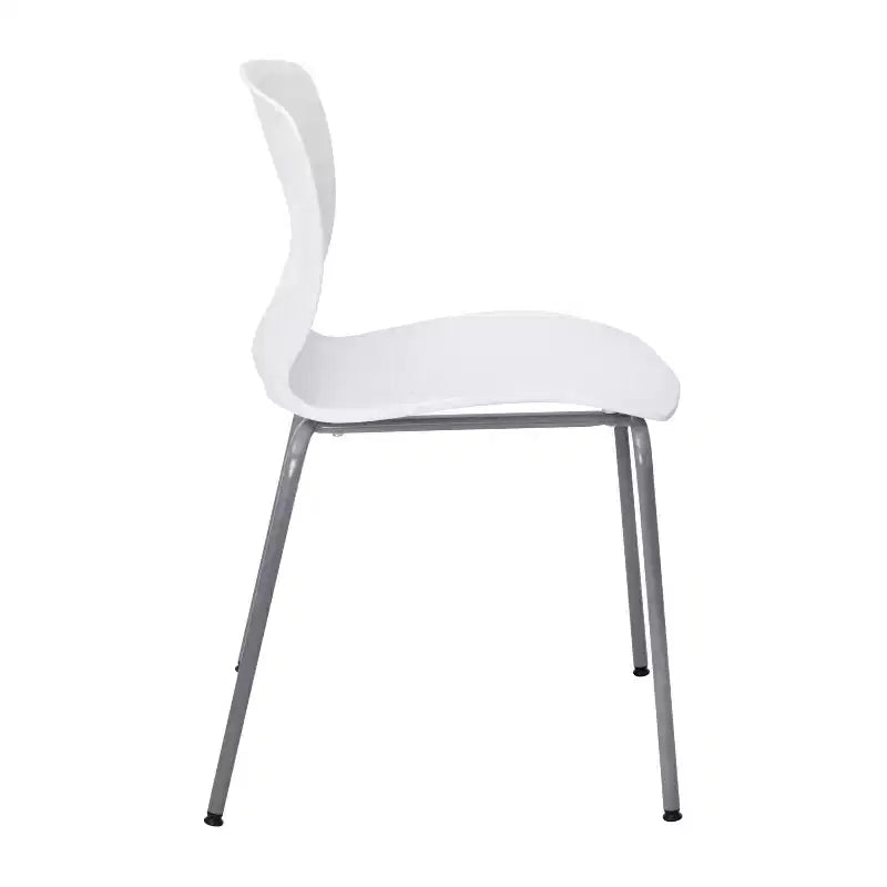 Set di 5 sedie impilabili ergonomiche in polipropilene per carichi pesanti con supporto lombare – Capacità 350 kg